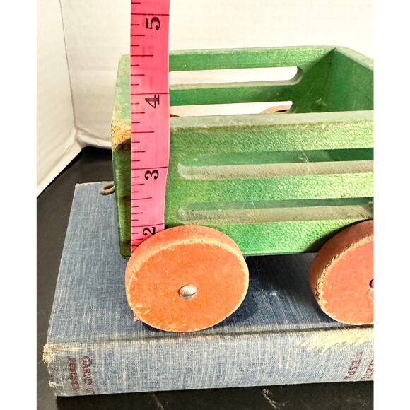 Toy Wooden Wagon Vintage Toy Antique Wood Wagon - Picture 2 of 7